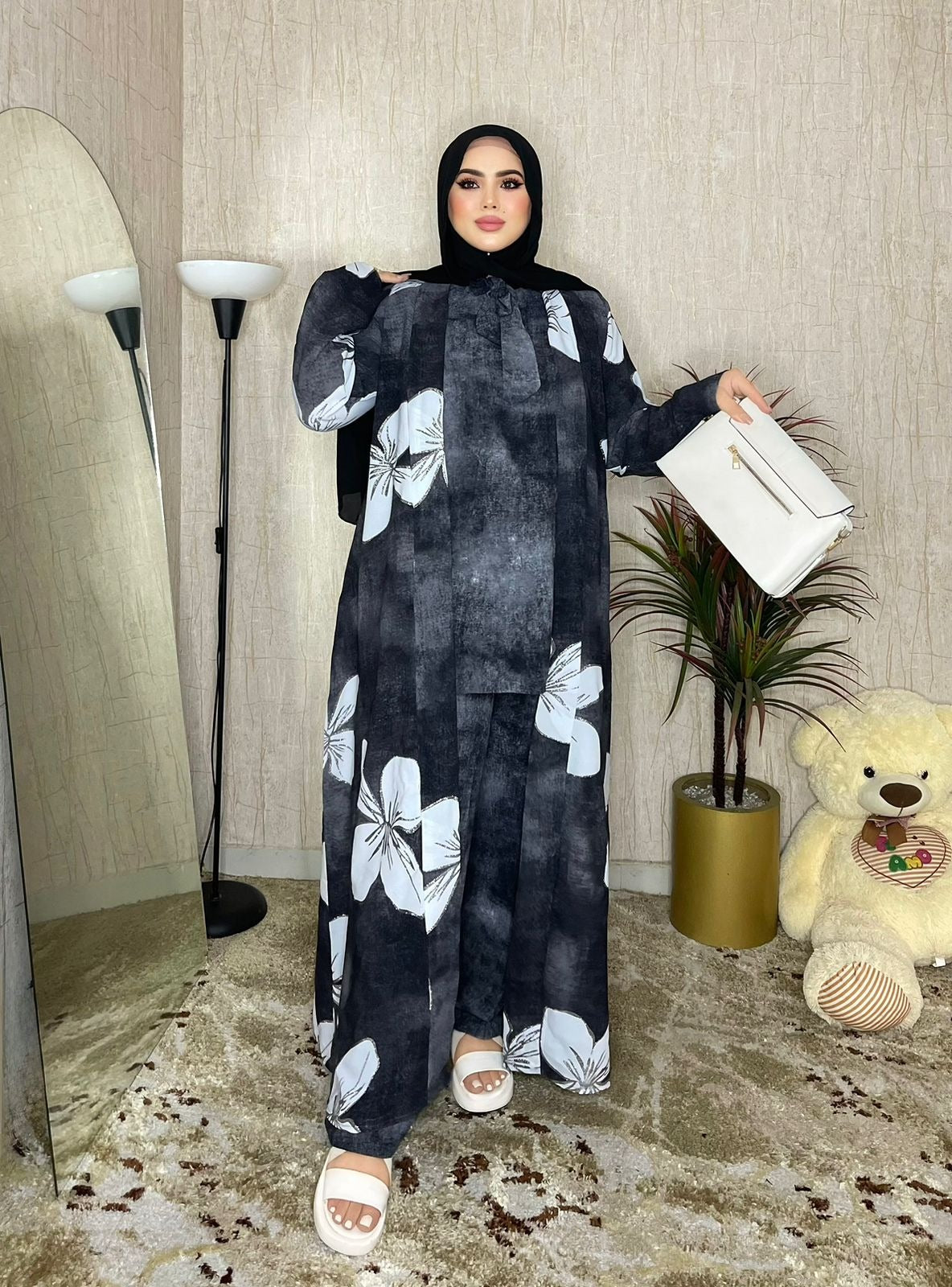 Enssemble 3pieces warda انصونبل من ثلات قطع