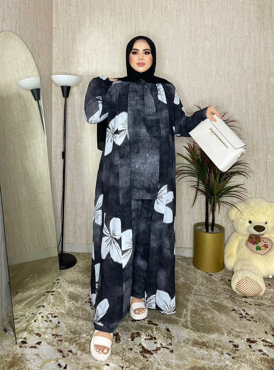 Enssemble 3pieces warda انصونبل من ثلات قطع