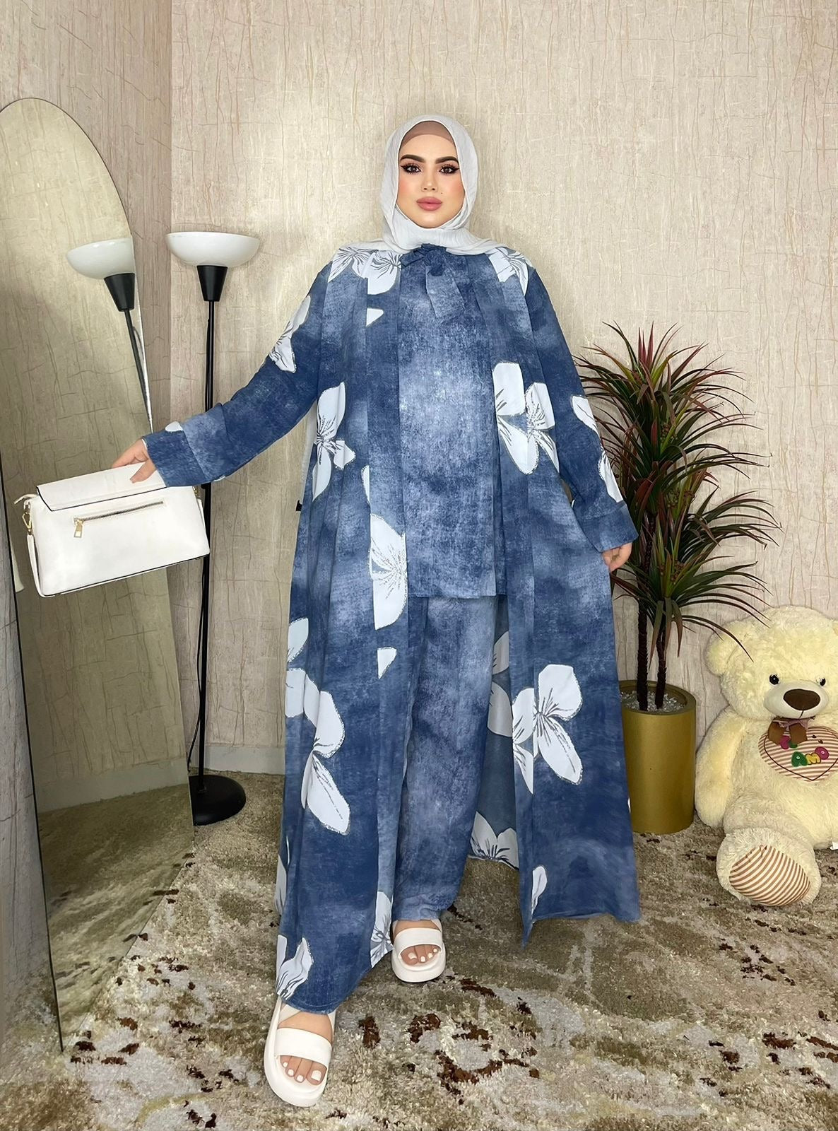 Enssemble 3pieces warda انصونبل من ثلات قطع